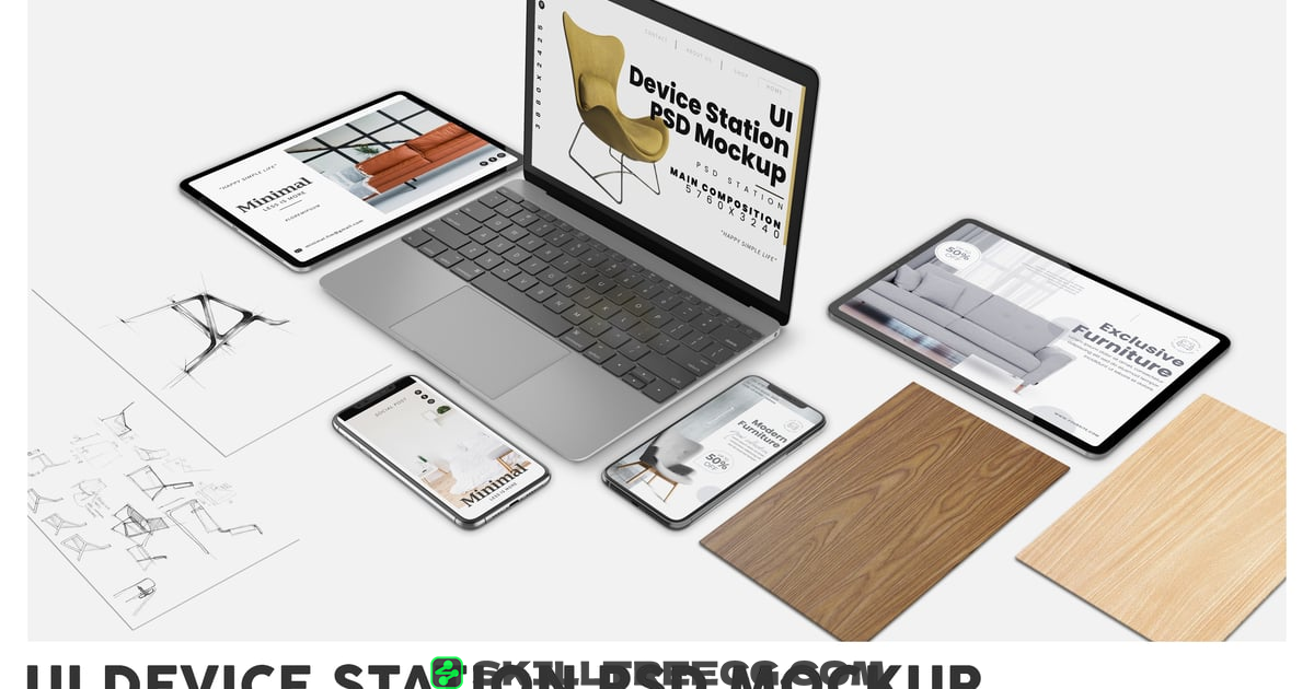 Ui Device Station PSD Mockup（601408）-技能树